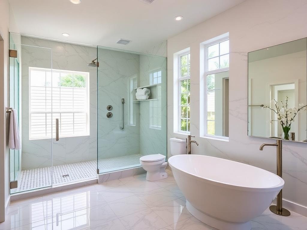 Modern bathroom renovation in Florida home