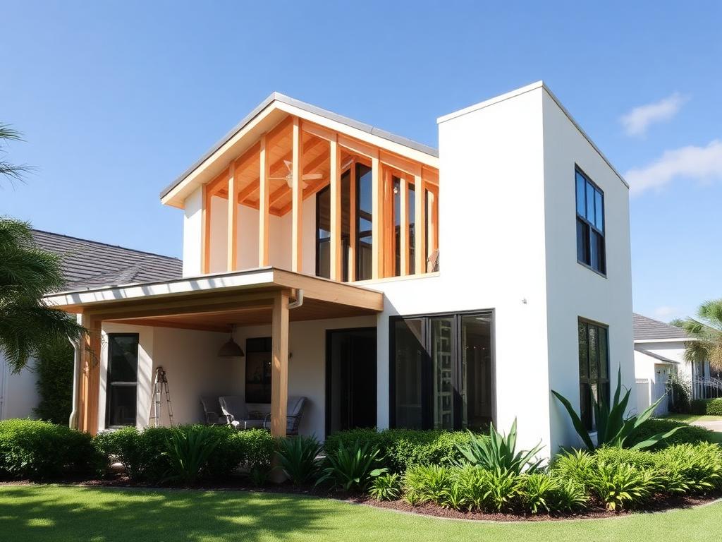Home addition construction project in South Florida